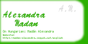alexandra madan business card